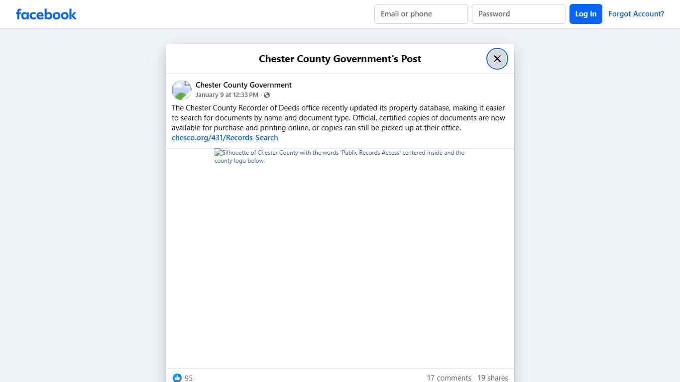 The Chester County Recorder of... - Chester County Government | Facebook
