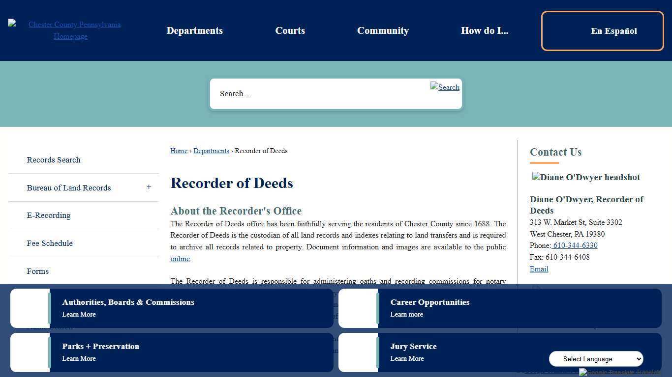 Recorder of Deeds | Chester County, PA - Official Website